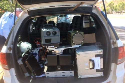 Beltronics radar detector with QLD police Poliscan camera