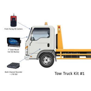 Tow Truck Kit #1 - Single Camera, Monitor & DVR (CK-TOW1)