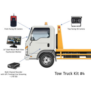 tow truck kit dual camera gps tracking